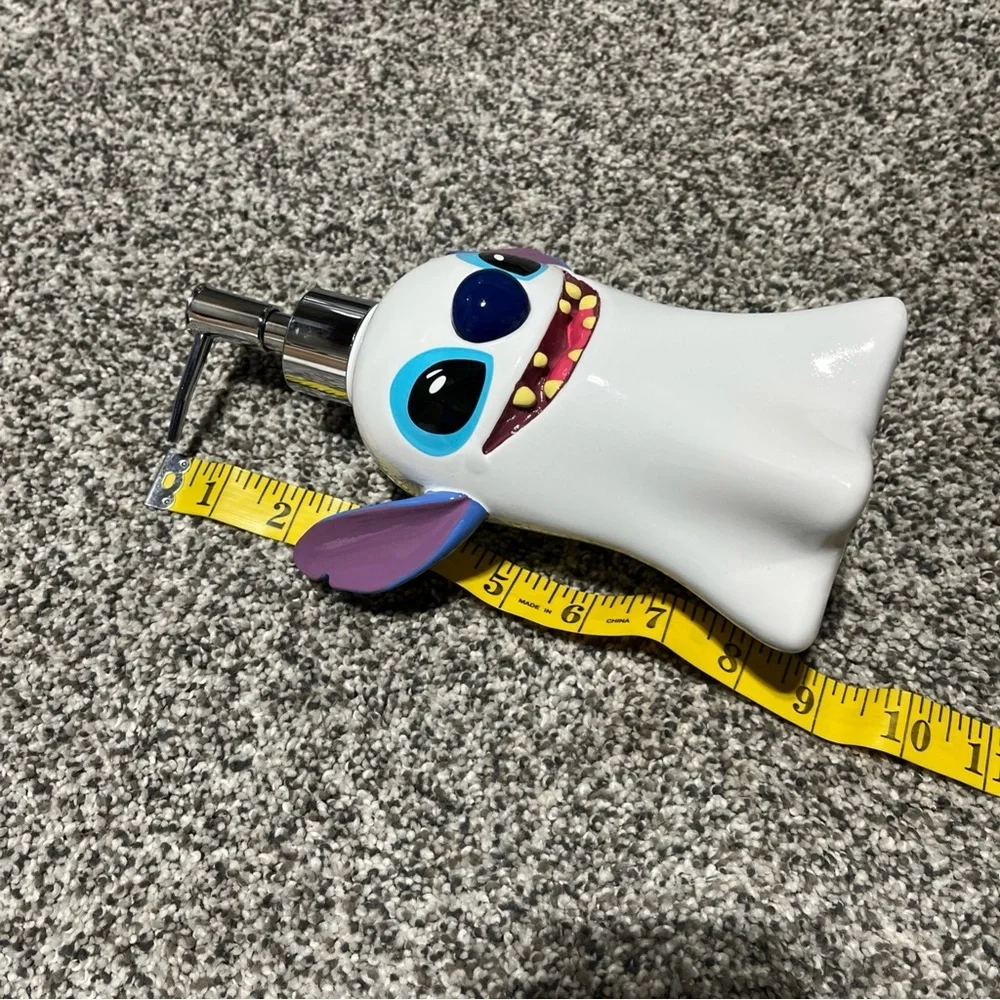 Disney Stitch Ghost Figure Soap Pump Dispenser Refillable New!